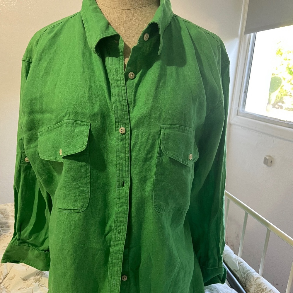Ralph Lauren womens green shirt
